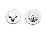 Weslock Round Single Cylinder Deadbolt with Adjustable Latch and Round Corner Full Lip Strike Weslock