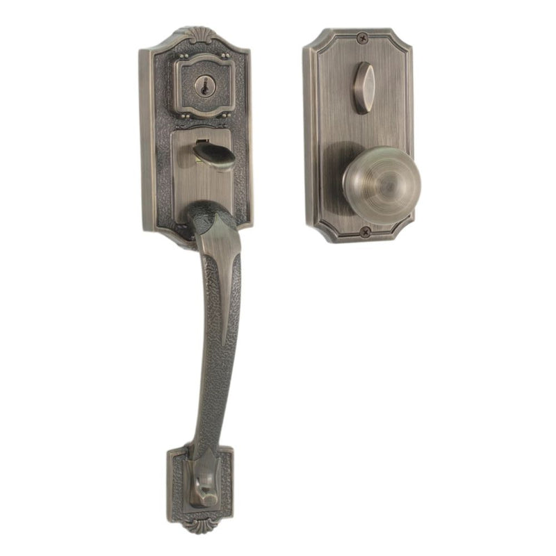 Weslock Colonial Panic Proof Entry Handleset with Impresa Knob Trim Weslock