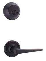 Weslock Urbana Interior Double Cylinder Handleset Trim with Adjustable Latch and Round Corner Strikes Weslock