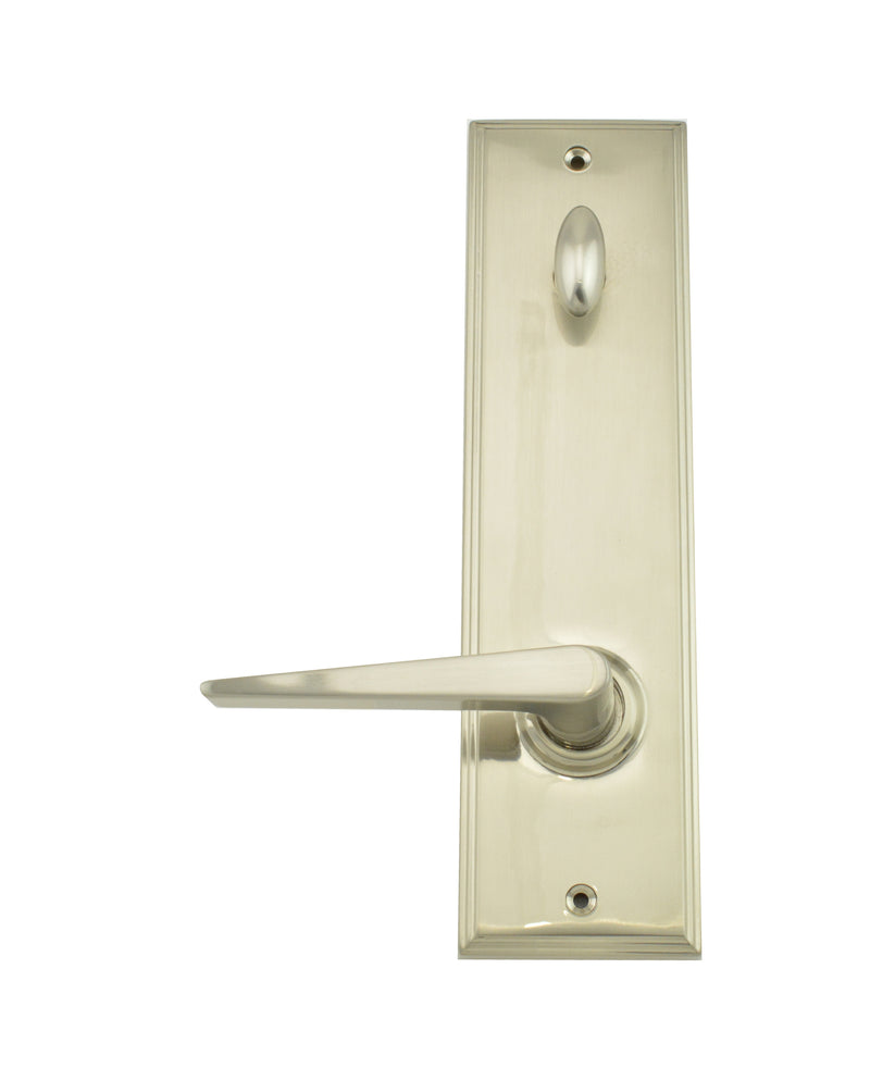 Weslock Urbana Woodward Interior Interconnected Handleset Trim with Adjustable Latch and Round Corner Strikes Weslock