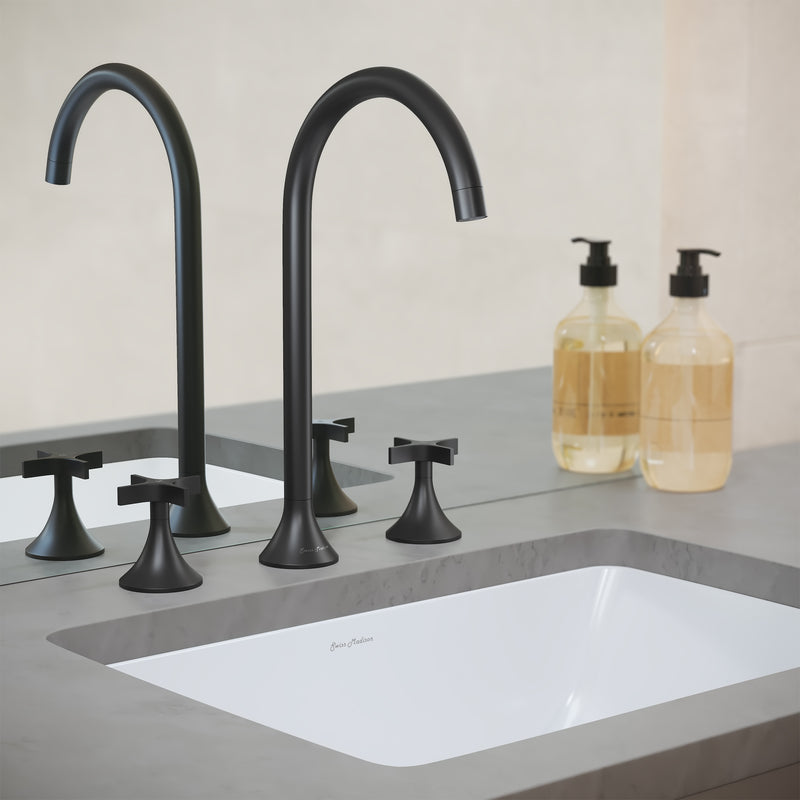 Swiss Madison Daxton 8 in. Widespread, Cross Handle, Bathroom Faucet