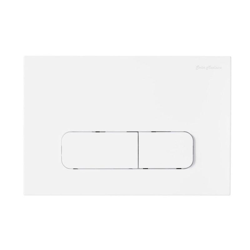 Swiss Madison Wall Mount Dual Flush Actuator Plate with Rectangle Push Buttons Swiss Madison