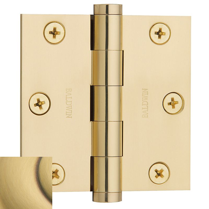 Baldwin 3" x 3" Mortise Square Hinge Baldwin Estate