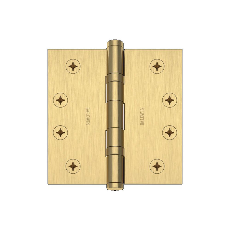 Baldwin 4" x 4" Ball Bearing Mortise Square Hinge Non-Removable Pin Baldwin Estate