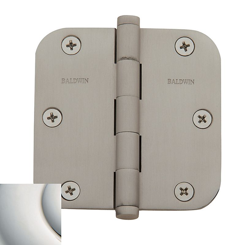 Baldwin 3-1/2" x 3-1/2" - 5/8" Radius Mortise Hinge Baldwin Estate