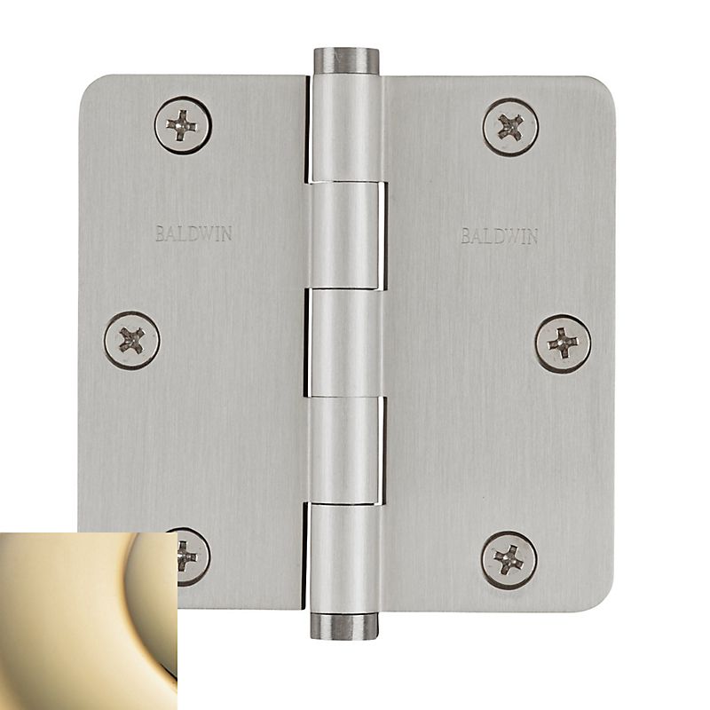 Baldwin 3-1/2" x 3-1/2" - 1/4" Radius Mortise Hinge Baldwin Estate