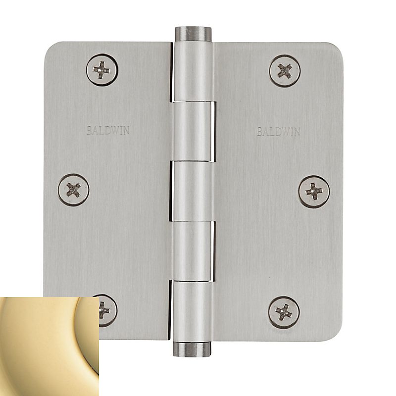 Baldwin 3-1/2" x 3-1/2" - 1/4" Radius Mortise Hinge Baldwin Estate