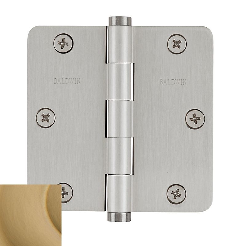 Baldwin 3-1/2" x 3-1/2" - 1/4" Radius Mortise Hinge Baldwin Estate