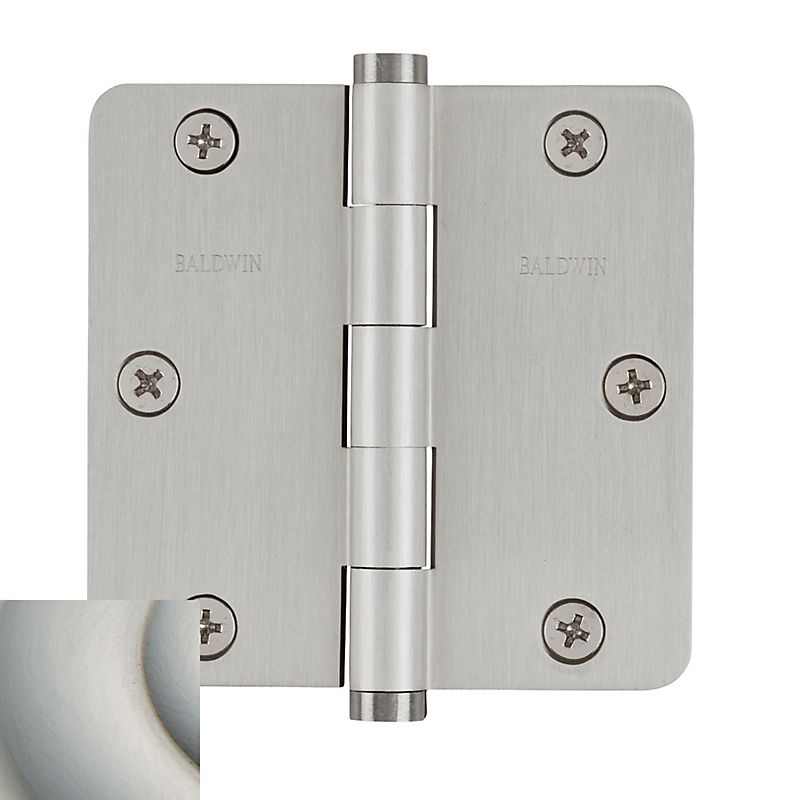 Baldwin 3-1/2" x 3-1/2" - 1/4" Radius Mortise Hinge Baldwin Estate