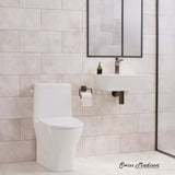 Swiss Madison Sublime II One-Piece Round Toilet with Left Side Flush, 10" Rough-In 1.28 gpf