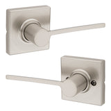 Kwikset Ladera Lever with Square Rose Passage Door Lock with 6AL Latch and RCS Strike Kwikset