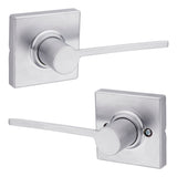 Kwikset Ladera Lever with Square Rose Passage Door Lock with 6AL Latch and RCS Strike Kwikset