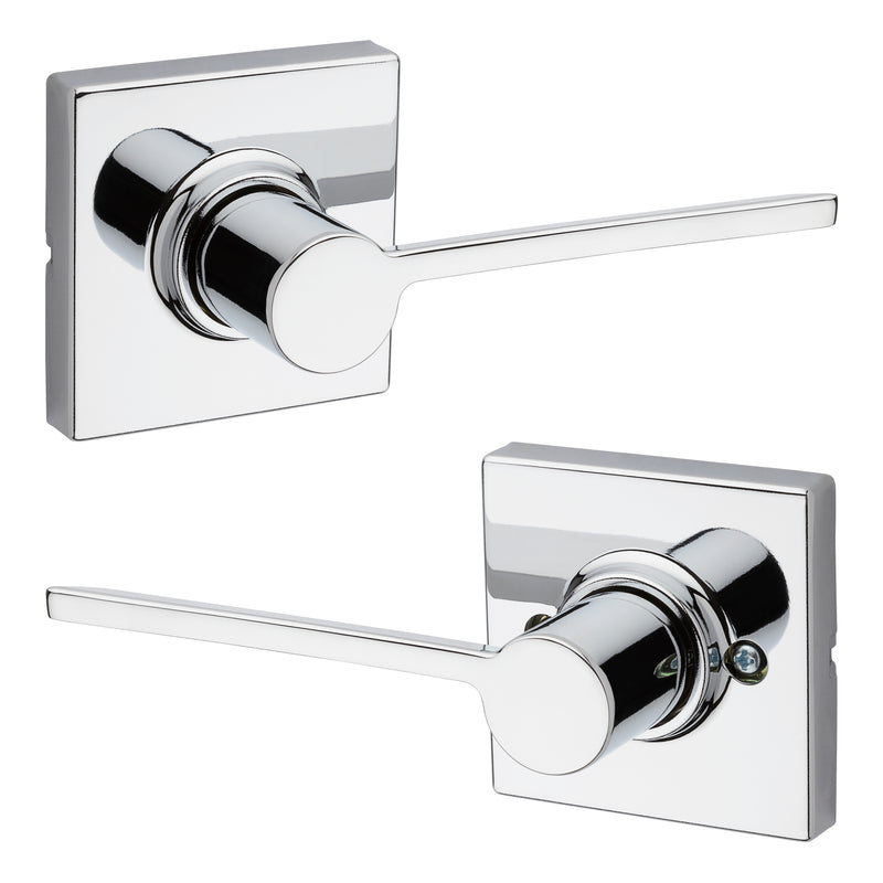 Kwikset Ladera Lever with Square Rose Passage Door Lock with 6AL Latch and RCS Strike Kwikset