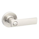 Kwikset Breton Lever with Round Rose Privacy Door Lock with 6AL Latch and RCS Strike