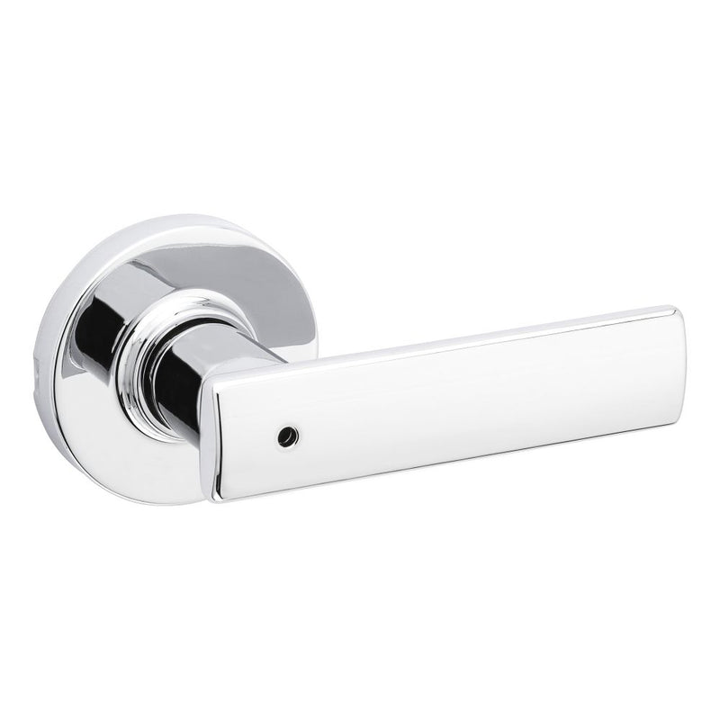 Kwikset Breton Lever with Round Rose Privacy Door Lock with 6AL Latch and RCS Strike