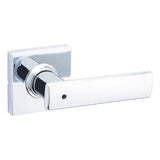 Kwikset Breton Lever with Square Rose Privacy Door Lock with 6AL Latch and RCS Strike Kwikset