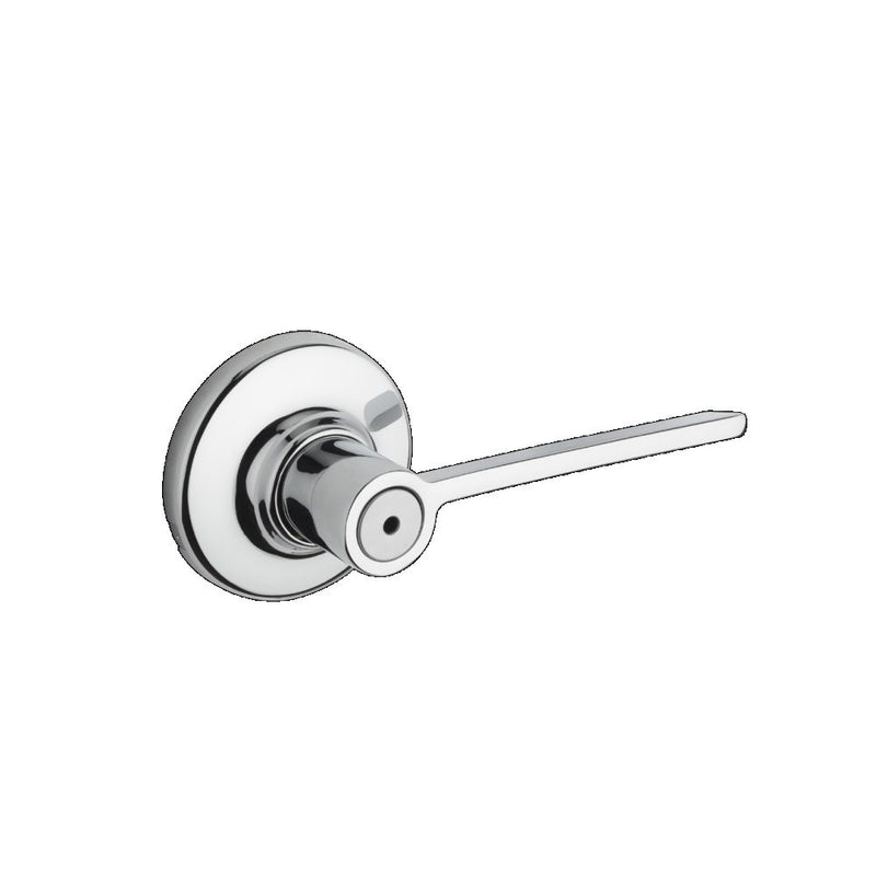 Kwikset Ladera Lever with Round Rose Privacy Door Lock with 6AL Latch and RCS Strike Kwikset