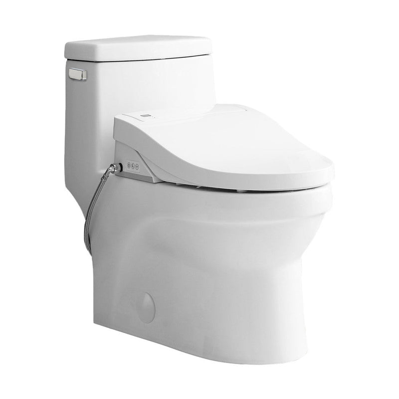 Swiss Madison Virage One-Piece Toilet with Vivante Smart Seat Left Side Flush Handle 1.28 gpf Swiss Madison