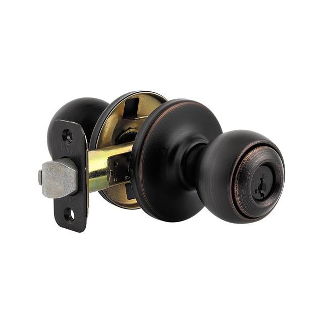 Kwikset Polo Knob Entry Door Lock with 6AL Latch and RCS Strike Kwikset