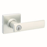 Kwikset Breton Lever with Square Rose Entry Door Lock SmartKey with 6AL Latch and RCS Strike Kwikset