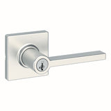 Kwikset Casey Lever with Square Rose Entry Door Lock SmartKey with 6AL Latch and RCS Strike Kwikset