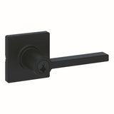 Kwikset Casey Lever with Square Rose Entry Door Lock SmartKey with 6AL Latch and RCS Strike Kwikset