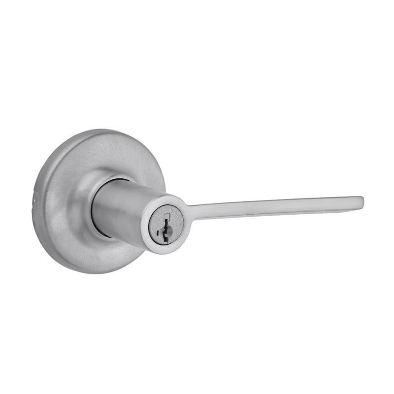 Kwikset Ladera Lever with Round Rose Entry Door Lock with 6AL Latch and RCS Strike Kwikset