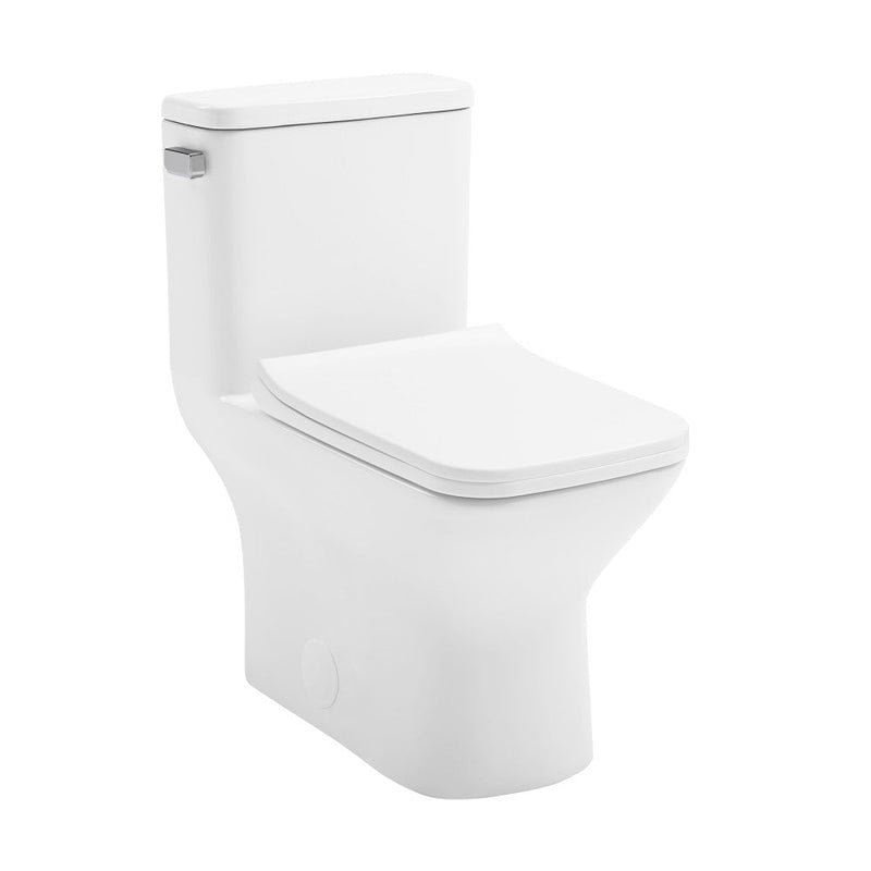 Swiss Madison Carre One Piece Square Toilet Left Side Flush, 10" Rough-In 1.28 gpf Swiss Madison