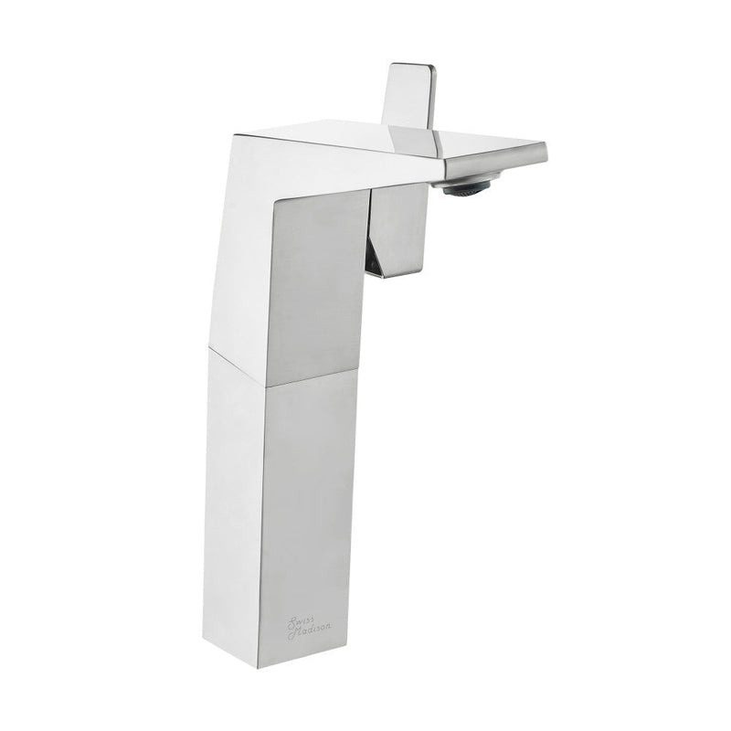 Swiss Madison Carre Single Hole, Single-Handle, High Arc Bathroom Faucet