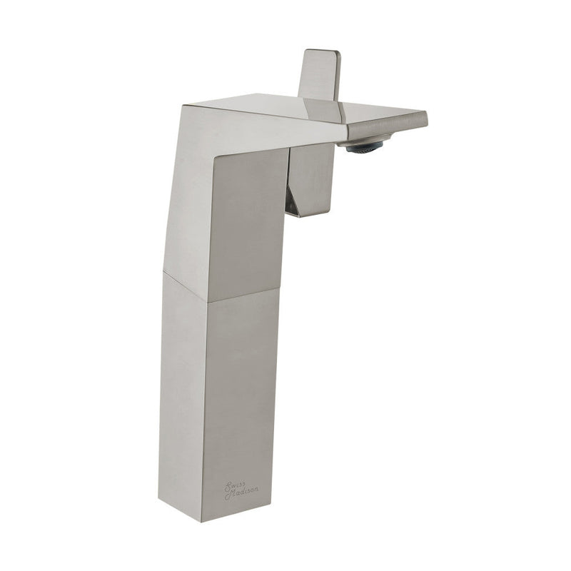 Swiss Madison Carre Single Hole, Single-Handle, High Arc Bathroom Faucet