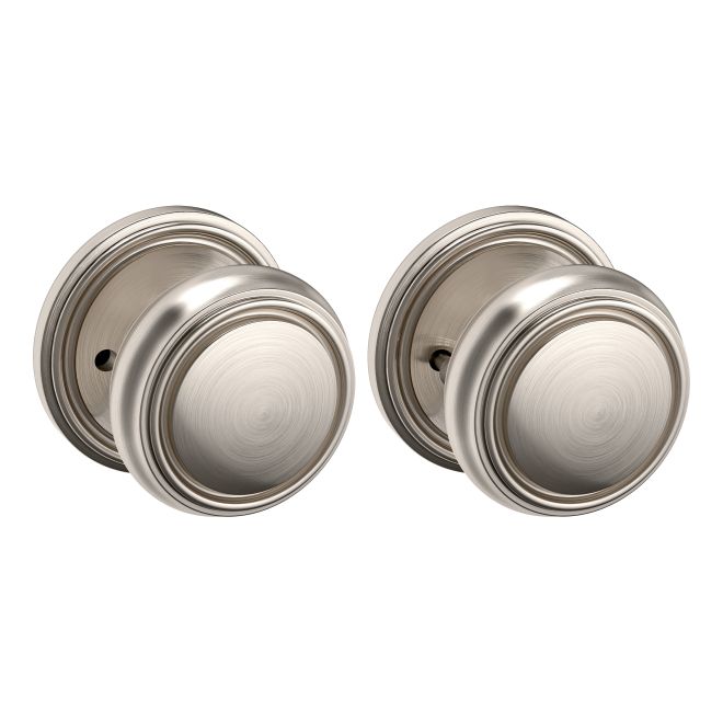 Baldwin 5068 Preconfigured 5068 Knob with 5123 Rose Privacy Lock with 2-3/8" Backset and Full Lip Strike Baldwin Estate