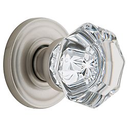 Baldwin 5080 Pair 5080 Knob Less Rose Satin Nickel Finish Baldwin Estate