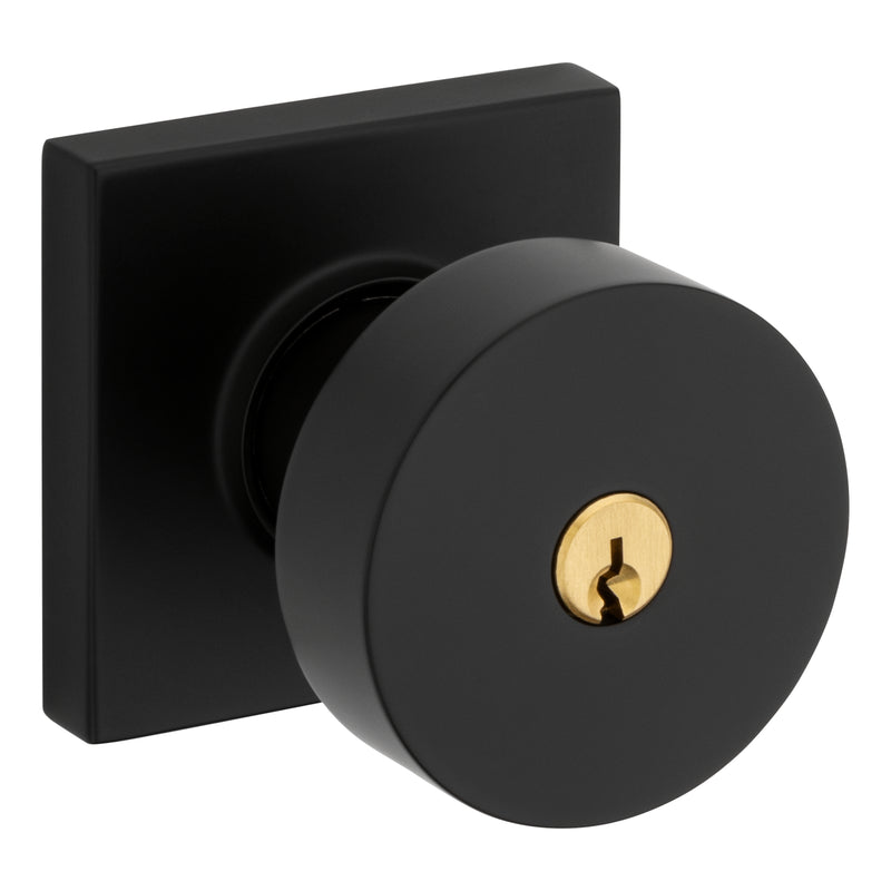 Baldwin 5250 5250 Contemporary Knob with Square Rose Emergency Egress Keyed Entry Baldwin Estate