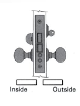 Baldwin 6075 Left Hand Reverse Lever Strength Emergency Egress Entry Lever by Lever 2-3/4" Backset Mortise Lock Body Baldwin Estate