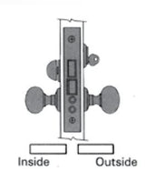 Baldwin 6075 Left Hand Lever Strength Emergency Egress Entry Lever by Lever 2-3/4" Backset Mortise Lock Body Baldwin Estate