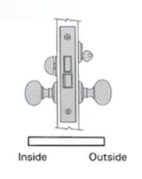 Baldwin 6310 Left Hand Entry / Storeroom Knob by Knob 2-1/2" Backset Mortise Lock Body Baldwin Estate