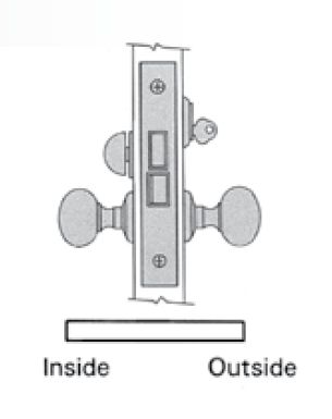 Baldwin 6310 Right Hand Lever Strength Entry / Storeroom Lever by Lever 2-1/2" Backset Mortise Lock Body Baldwin Estate