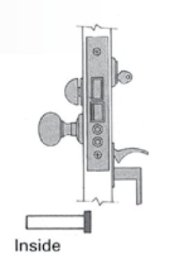 Baldwin 6320 Right Hand Reverse Lever Strength Residential Entry Handleset by Lever 2-1/2" Backset Mortise Lock Body Baldwin Estate