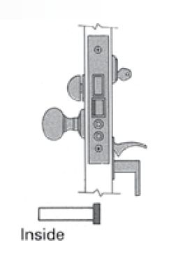 Baldwin 6321 Right Hand Reverse Emergency Egress Entry Handleset By Knob 2-1/2" Backset Mortise Lock Body Baldwin Estate