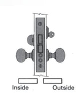 Baldwin 6375 Left Hand Emergency Egress Entry Knob By Knob 2-1/2" Backset Mortise Lock Body Baldwin Estate