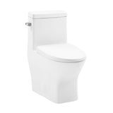 Swiss Madison Sublime II One-Piece Round Toilet with Left Side Flush, 10" Rough-In 1.28 gpf