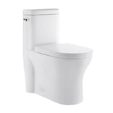 Swiss Madison Monaco One-Piece Elongated Left Side Flush Handle Toilet 1.28 gpf Swiss Madison