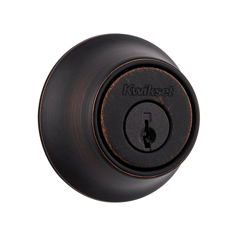 Kwikset Single Cylinder Deadbolt with RCAL Latch and Dual RCS and 5303 Full Lip Strike K3 Kwikset