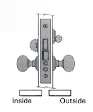 Baldwin 6800 Left Hand Entry / Apartment Lever x Lever 1-1/2" Backset Mortise Lock Body Baldwin Estate