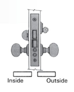 Baldwin 6802 Right Hand Entry / Apartment Lever x Lever 2" Backset Mortise Lock Body Baldwin Estate