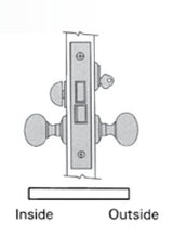 Baldwin 6810 Right Hand Reverse Entry / Storeroom Lever x Lever 1-1/2" Backset Mortise Lock Body Baldwin Estate