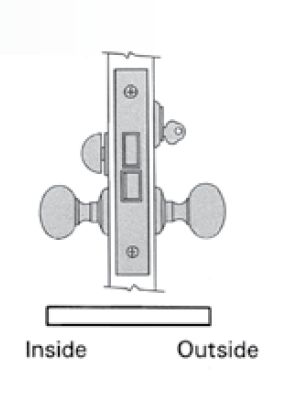 Baldwin 6812 Left Hand Reverse Entry / Storeroom Lever x Lever 2" Backset Mortise Lock Body Baldwin Estate