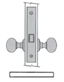 Baldwin 6857 Right Hand Reverse Narrow Interior Passage Lever x Lever 2" Backset Mortise Lock Body Baldwin Estate