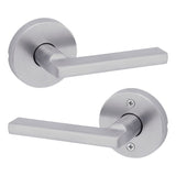 Kwikset Halifax Lever with Round Rose Passage Door Lock with 6AL Latch and RCS Strike Kwikset