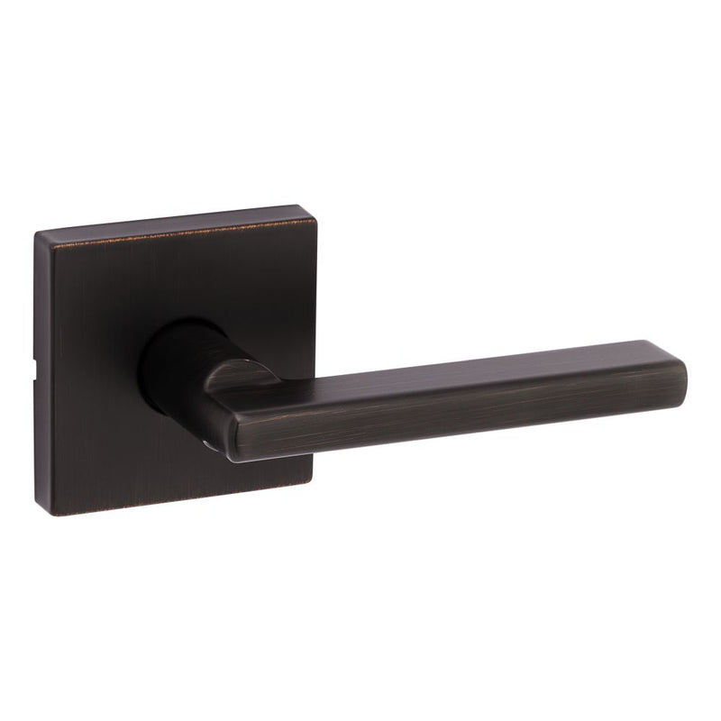 Kwikset Halifax Lever with Square Rose Passage Door Lock with 6AL Latch and RCS Strike Kwikset